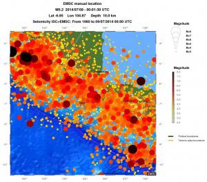 regional magnitude historical seismicity