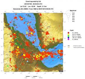 regional historical seismicity
