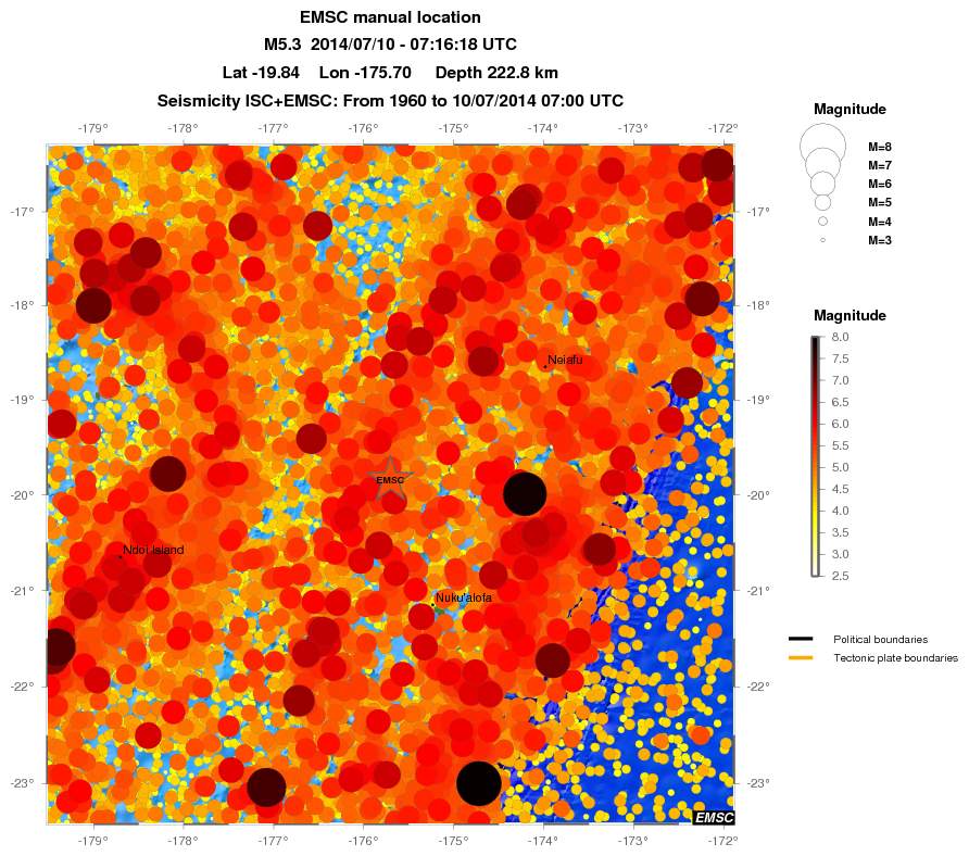 regional magnitude historical seismicity