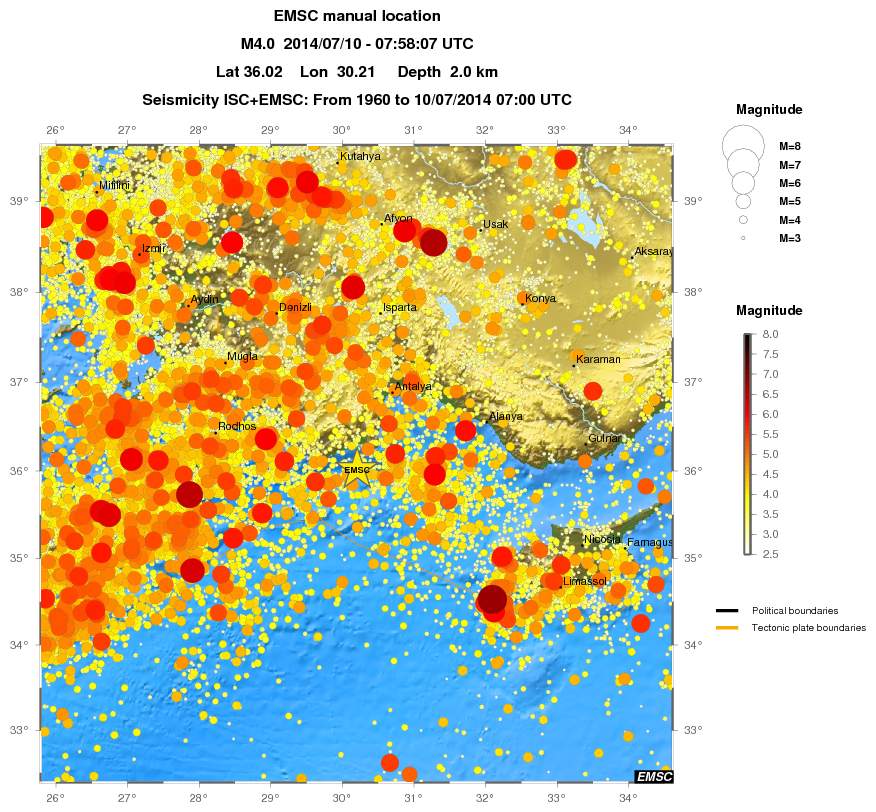 regional magnitude historical seismicity