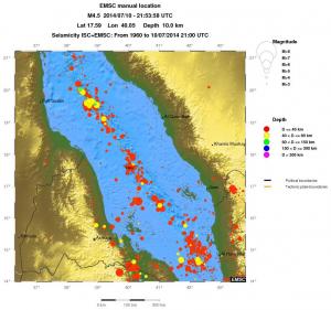 regional historical seismicity