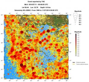 regional magnitude historical seismicity