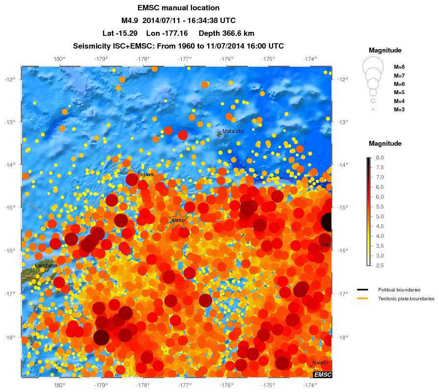 regional magnitude historical seismicity
