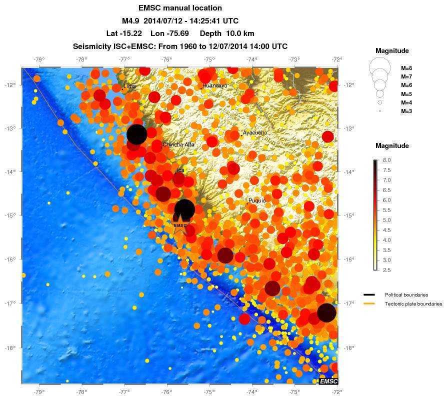 regional magnitude historical seismicity