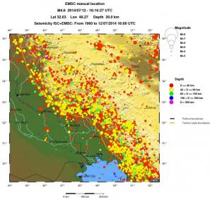 regional historical seismicity