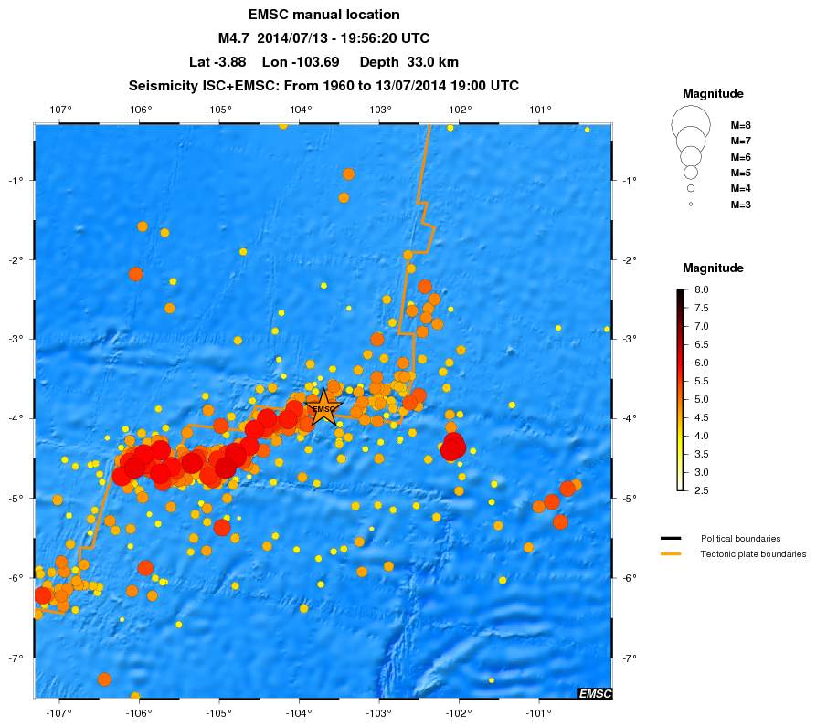 regional magnitude historical seismicity