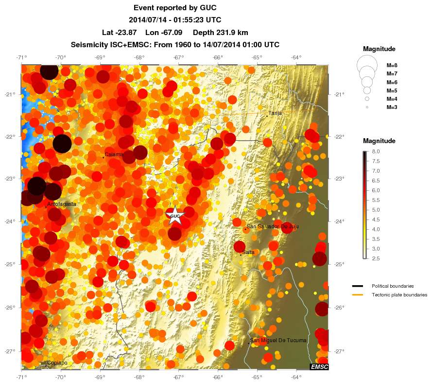 regional magnitude historical seismicity