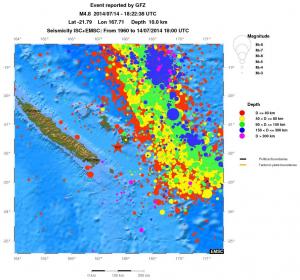 regional historical seismicity