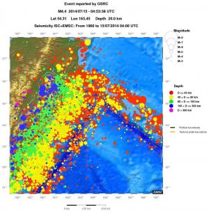 regional historical seismicity