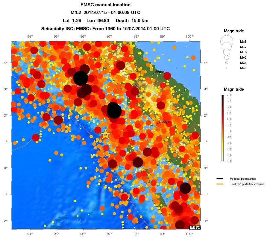 regional magnitude historical seismicity
