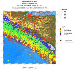 regional historical seismicity