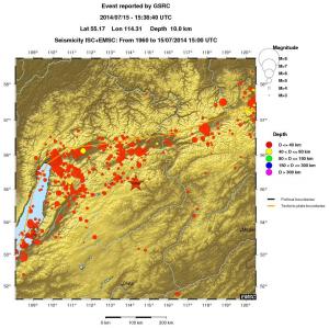 regional historical seismicity