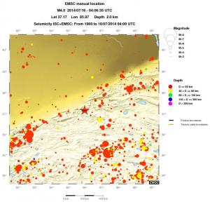 regional historical seismicity