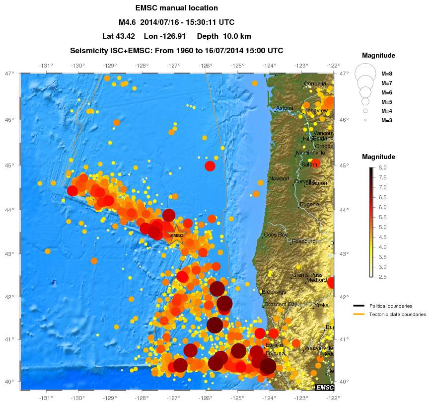 regional magnitude historical seismicity