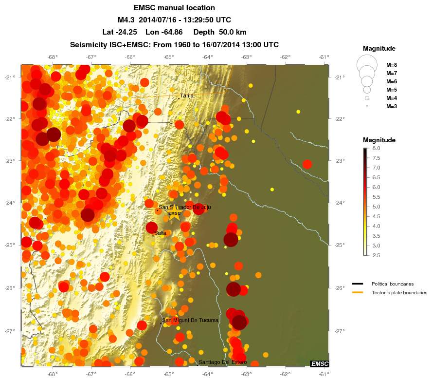 regional magnitude historical seismicity