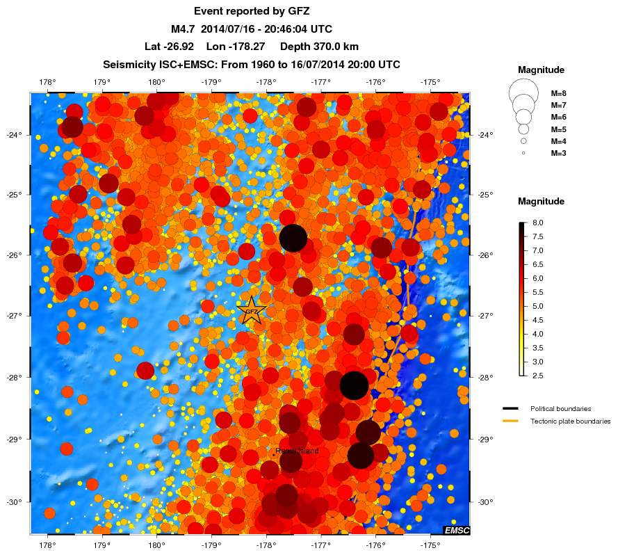 regional magnitude historical seismicity