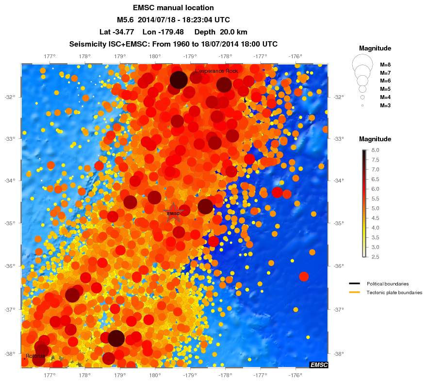 regional magnitude historical seismicity