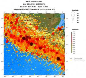 regional magnitude historical seismicity