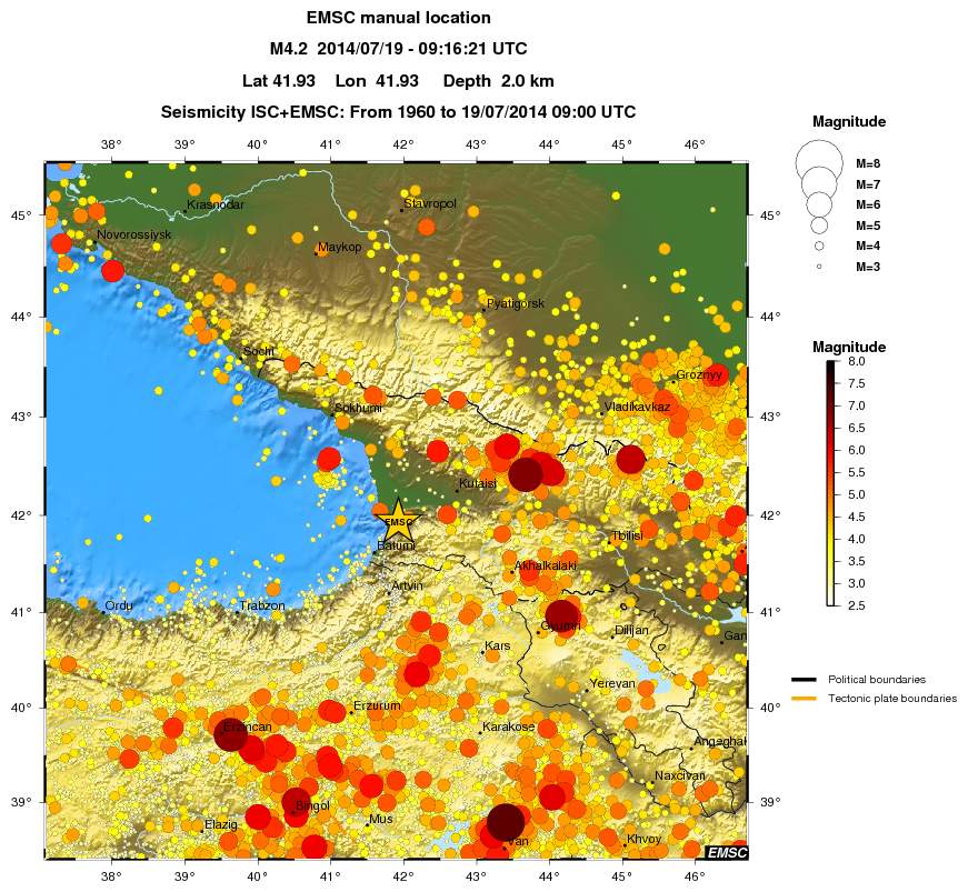 regional magnitude historical seismicity