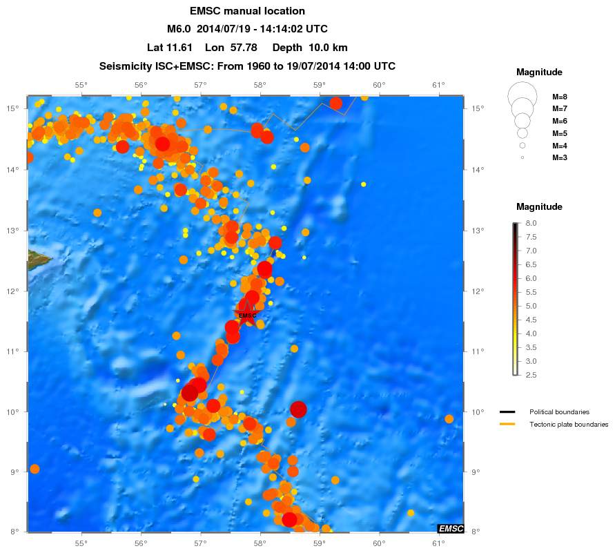 regional magnitude historical seismicity