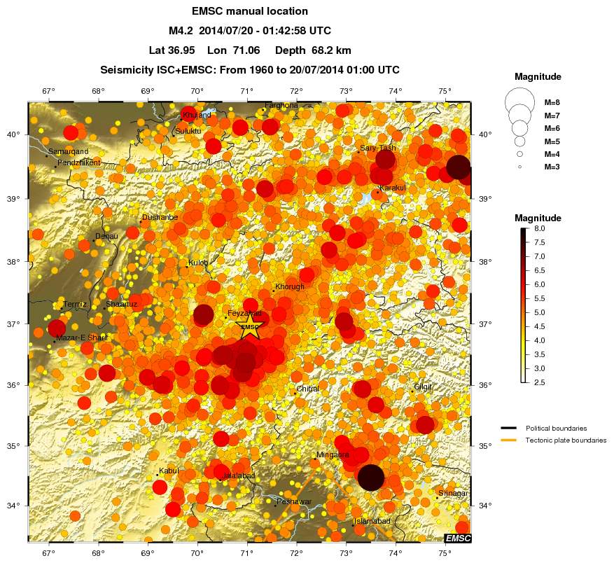 regional magnitude historical seismicity