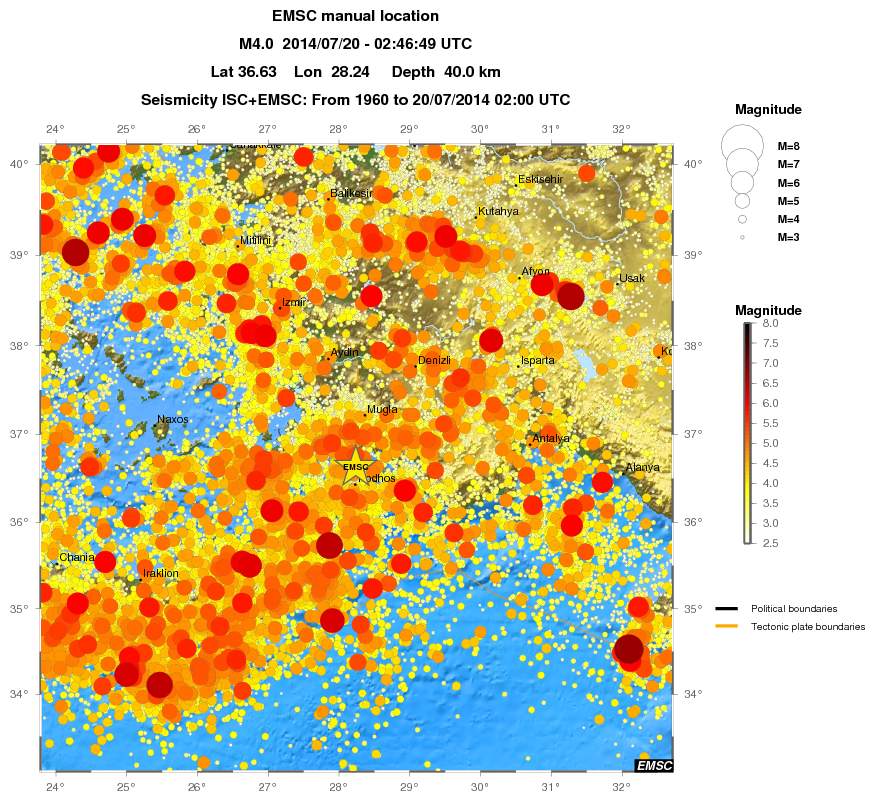 regional magnitude historical seismicity