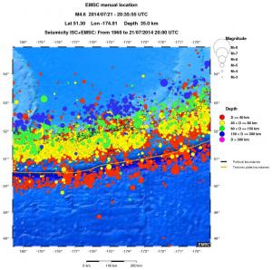 regional historical seismicity