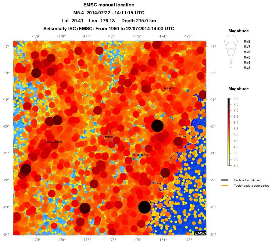 regional magnitude historical seismicity