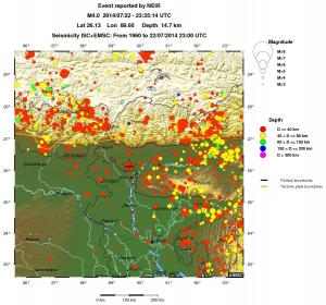 regional historical seismicity