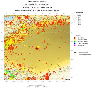 regional historical seismicity