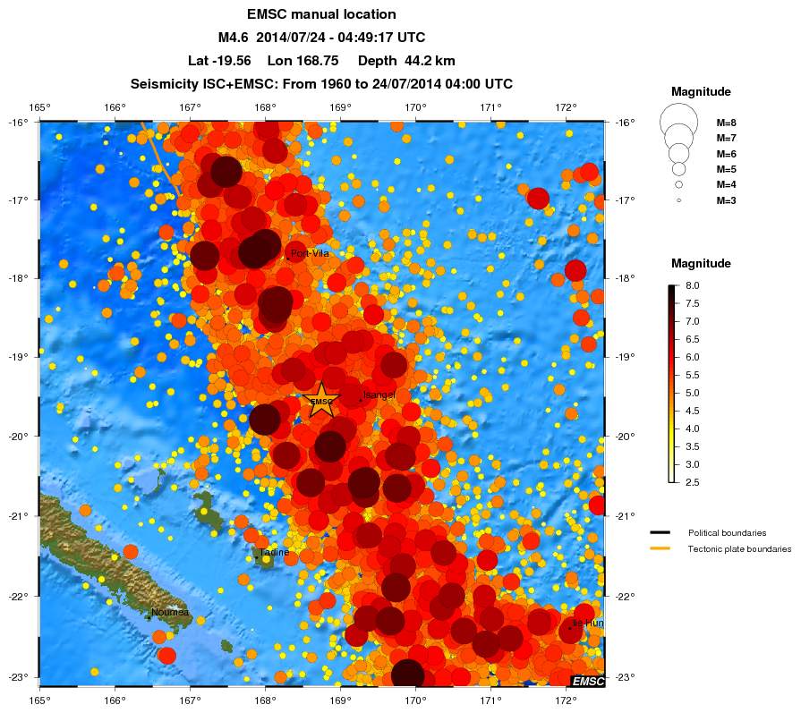 regional magnitude historical seismicity