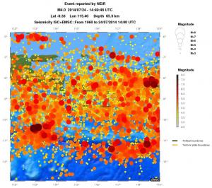 regional magnitude historical seismicity