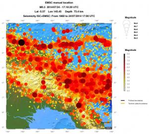 regional magnitude historical seismicity