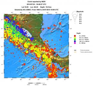 regional historical seismicity