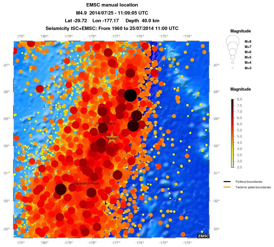 regional magnitude historical seismicity