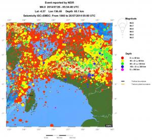 regional historical seismicity