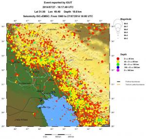 regional historical seismicity