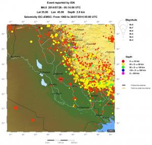 regional historical seismicity