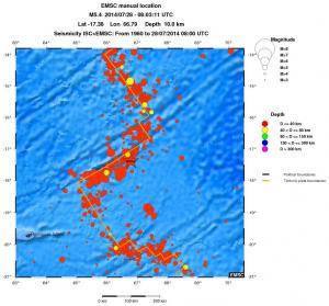 regional historical seismicity