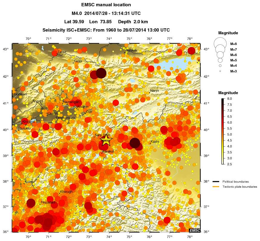 regional magnitude historical seismicity
