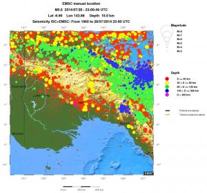 regional historical seismicity