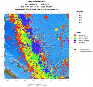 regional historical seismicity
