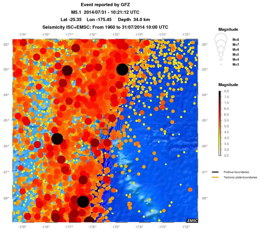 regional magnitude historical seismicity