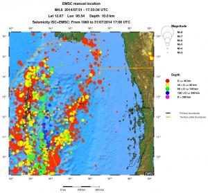 regional historical seismicity