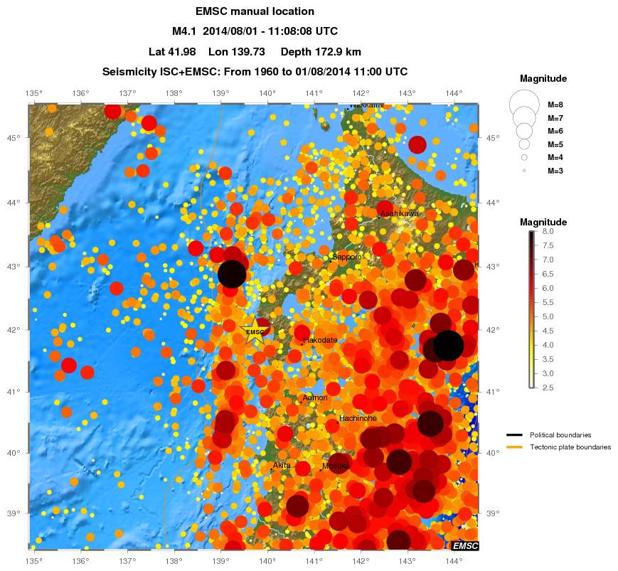 regional magnitude historical seismicity