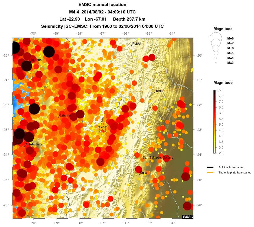 regional magnitude historical seismicity