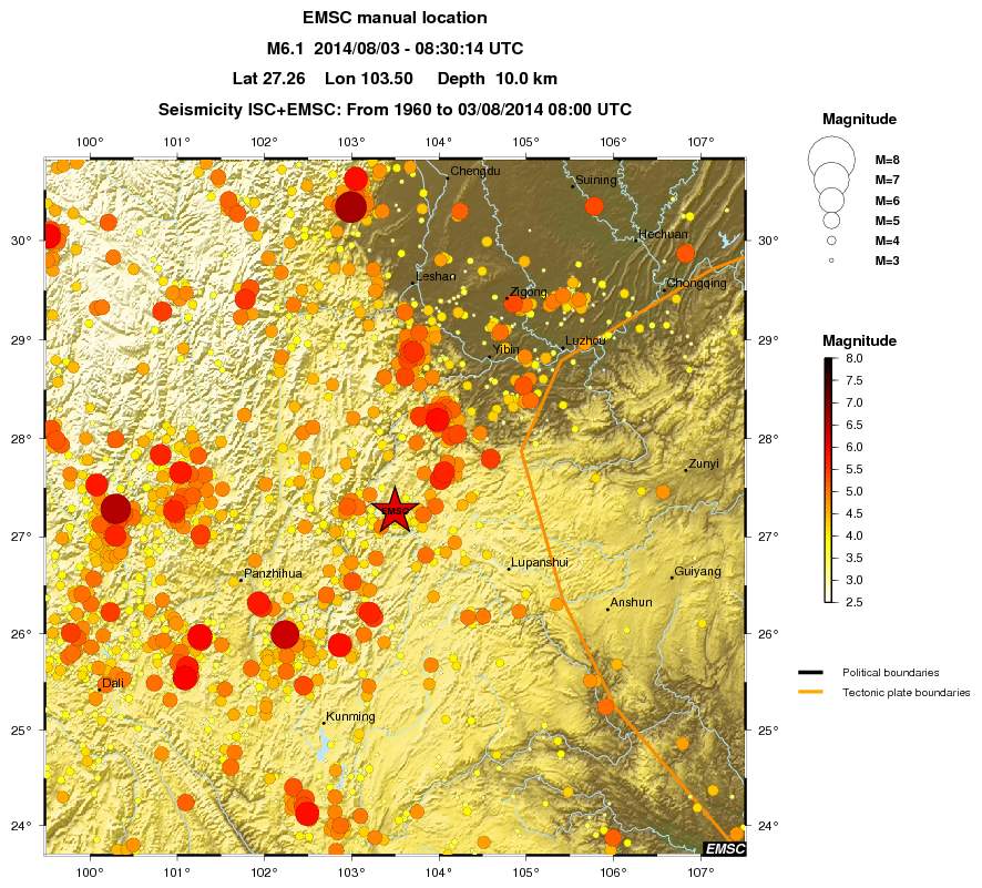 regional magnitude historical seismicity