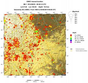 regional historical seismicity