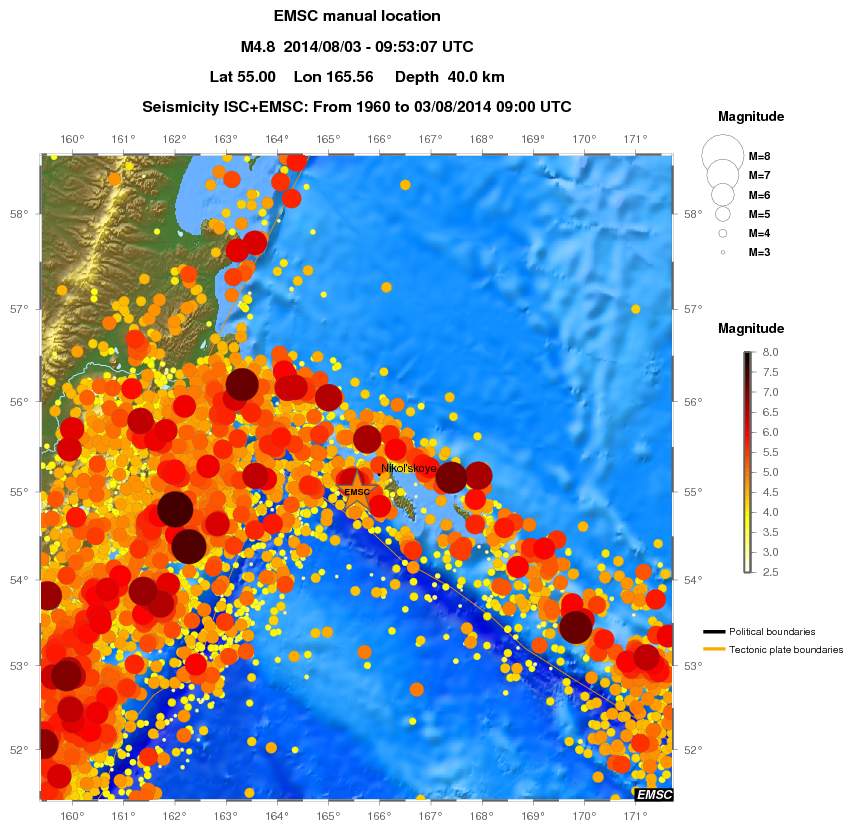 regional magnitude historical seismicity