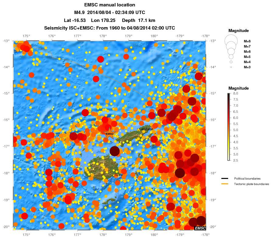 regional magnitude historical seismicity